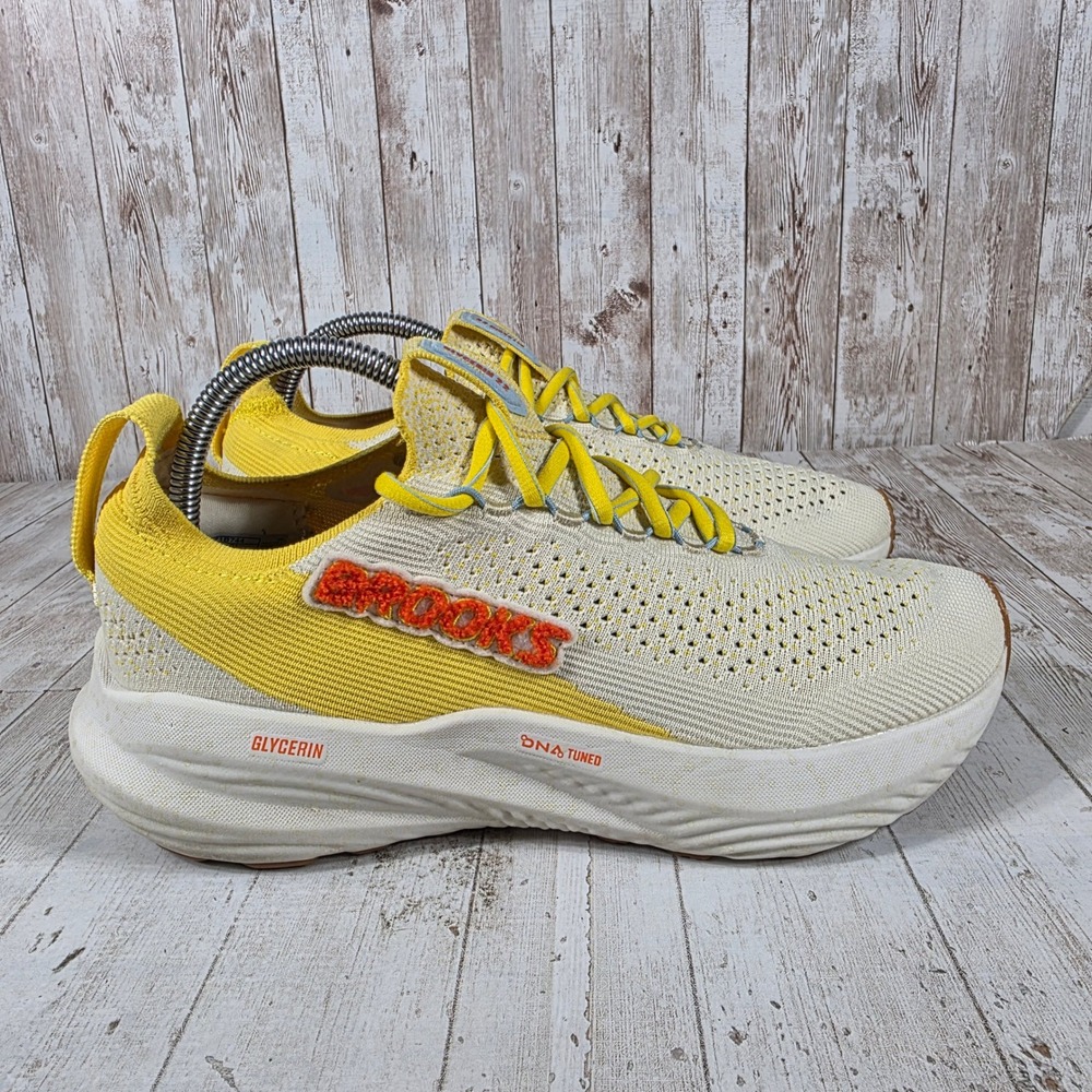 Brooks Glycerin StealthFit 22 Womens Running Shoes Yellow Cream 1204371B744 9